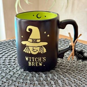 Rae Dunn WITCH’S BREW Black and Green Halloween Mug NEW!!!